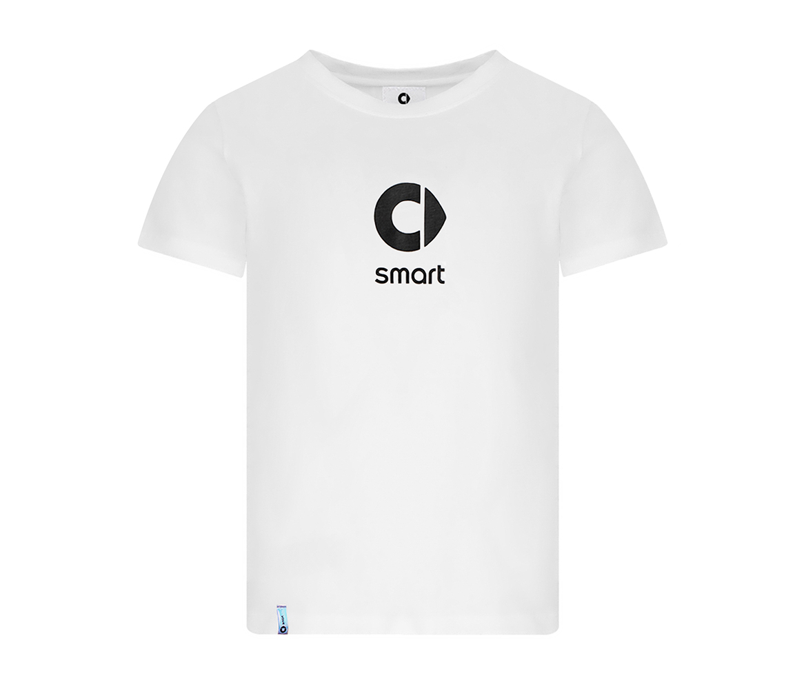smart T-shirt women white with black logo