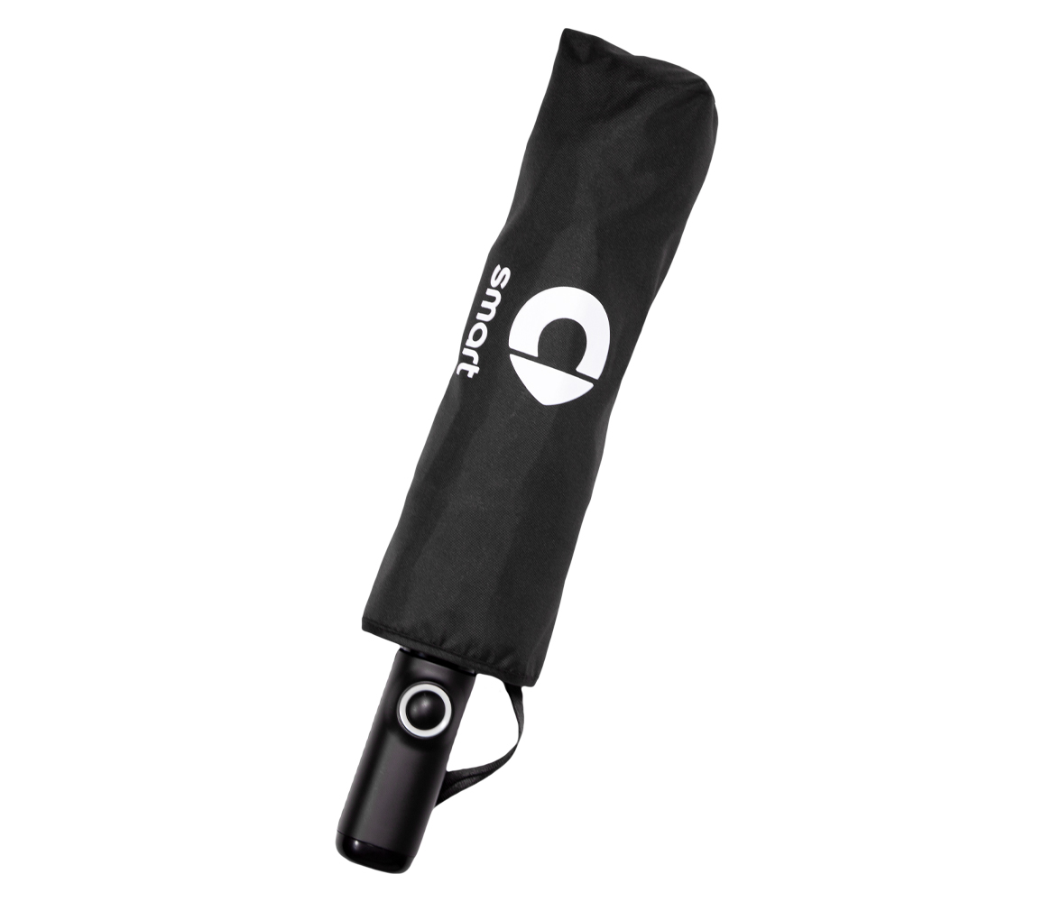 smart double automatic pocket umbrella oversized black