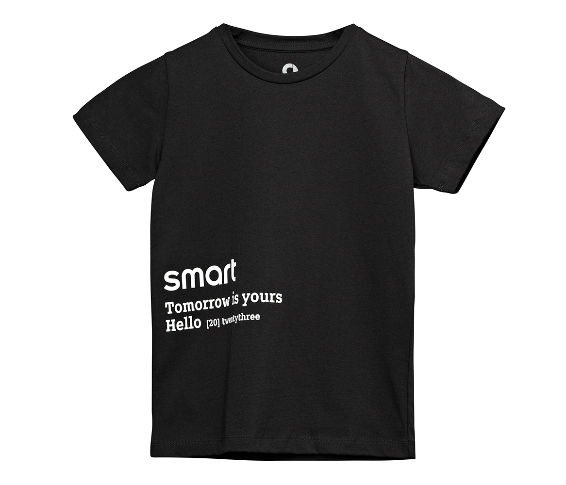 smart Kinder T-Shirt carbon schwarz