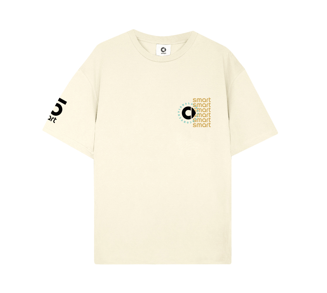 smart T-Shirt unisex Off white mit #1 Logo
