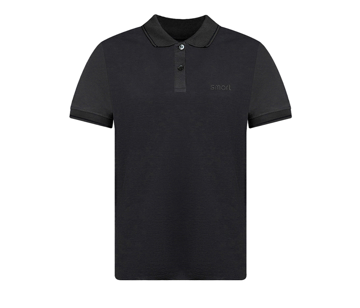smart polo shirt men carbon black