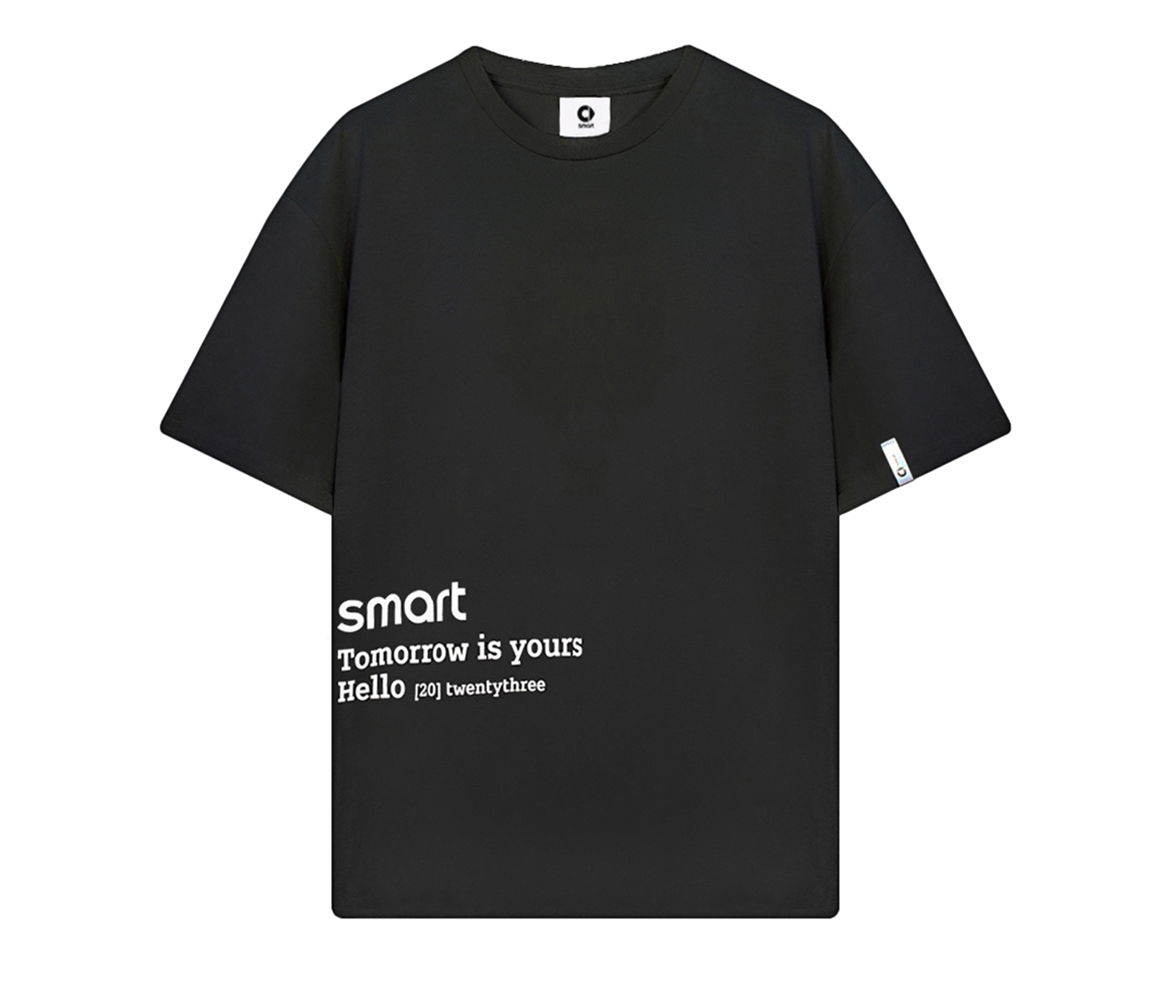 smart T-shirt unisex oversized carbon black